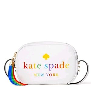 BNWT Kate Spade Kourtney Rainbow Logo Camera Bag